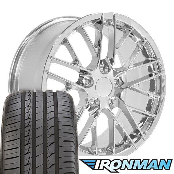 Corvette Rims and Tires C6 ZR1 Rims CV08B 18x8.5 Chrome Corvette Wheels ...