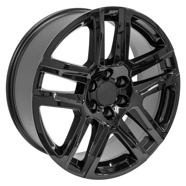 22-inch Black Rims fit Chevrolet Silverado 1500 - CV63 22x9 Replica Wheels