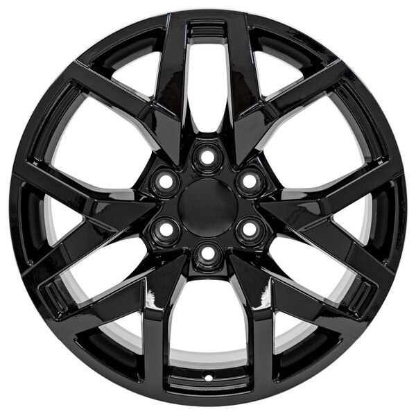 Silverado Wheels - CV66 Silverado Rims - Black 20 inch Chevy Silverado Rims