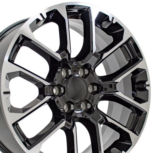 22-inch Black Machined Rims fit Chevrolet Suburban 1500 - CV67 22x9 ...