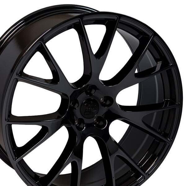 Fits Dodge Wheels - DG15 Dodge Hellcat Rims - Gloss Black 20 inch Rims