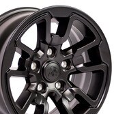 17X8 Satin Black Rebel style rim