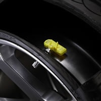 TPMS sensor cutaway view inside tire